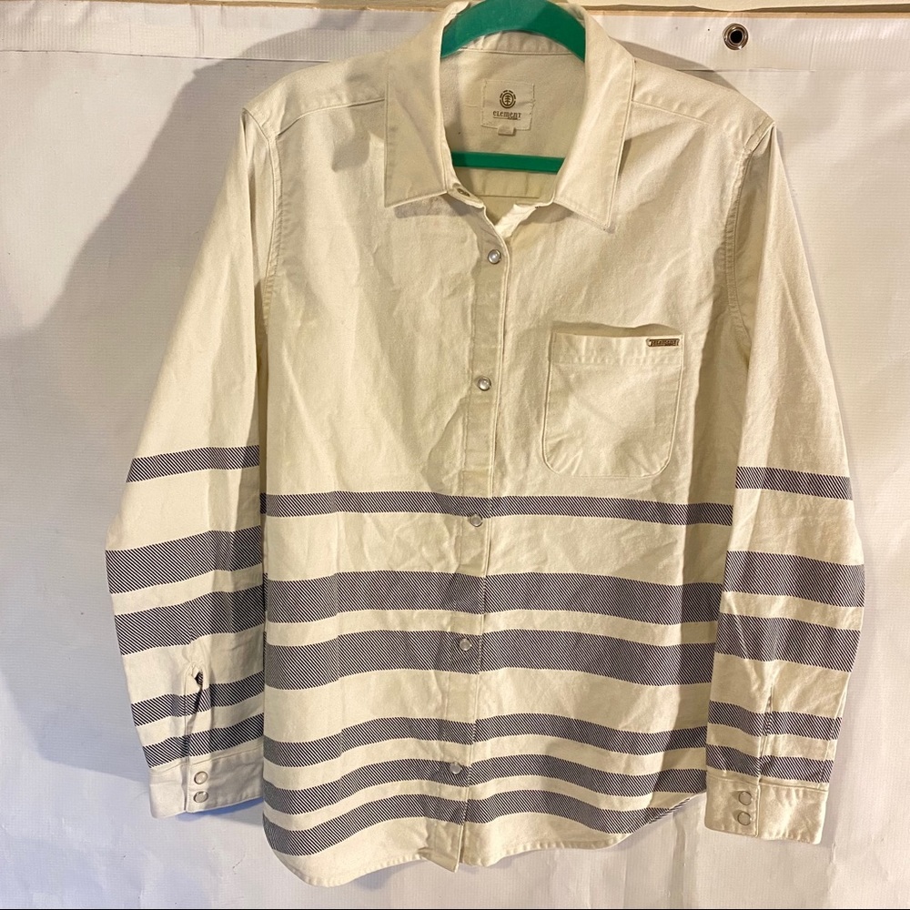Element Eden Pearl Button Shirt, size Medium